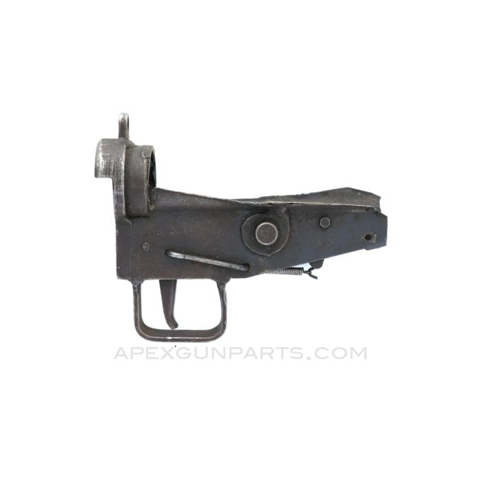 STEN MK 2 Fire Control Housing Assembly, Limited Style w/o Tabs, No Dust Cover, Selector Button Spacer *Good*