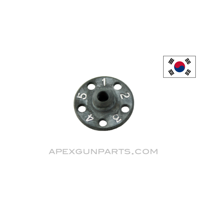 Daewoo Rifle Rear Sight Windage Wheel, Parkerized Refinished, *Very Good* 
