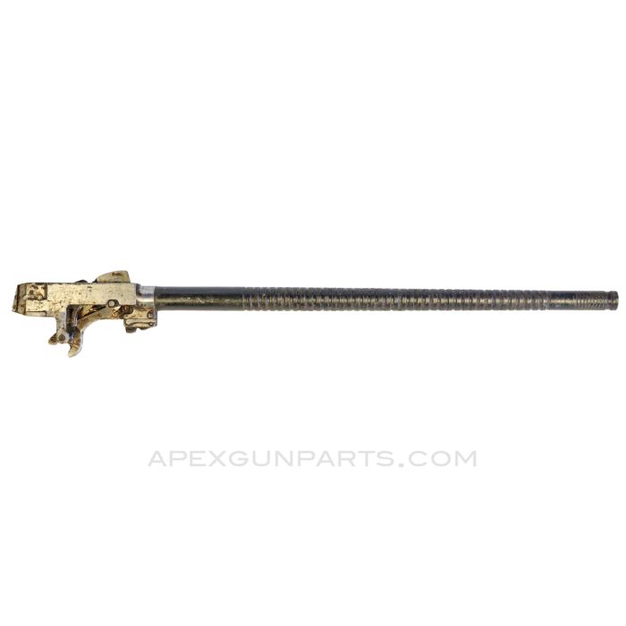 Madsen LMG Barrel, 23.25", w/ Barrel Extension Assembly and Bolt, Early w/Full Length Cooling Fins, .303 BR *Very Good*   
