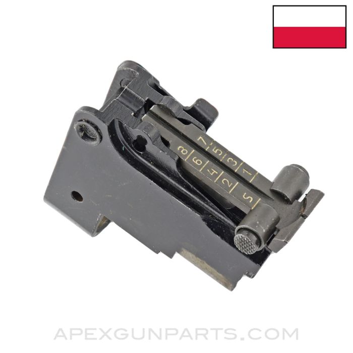 Polish AK-47 1960 Rear Sight Block Assembly, Complete, *Very Good*