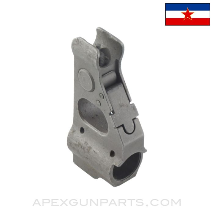 Yugoslavian M72 Front Sight Block, w/ Night Sight, Unfinished, *Good*