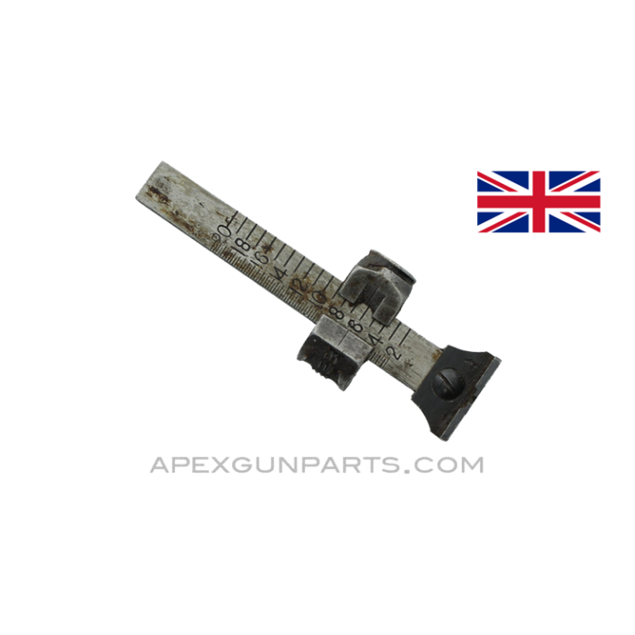 Lee-Enfield #1 Mk3 Rifle Rear Sight Leaf with Backsight & Slide Assembly, *Good*