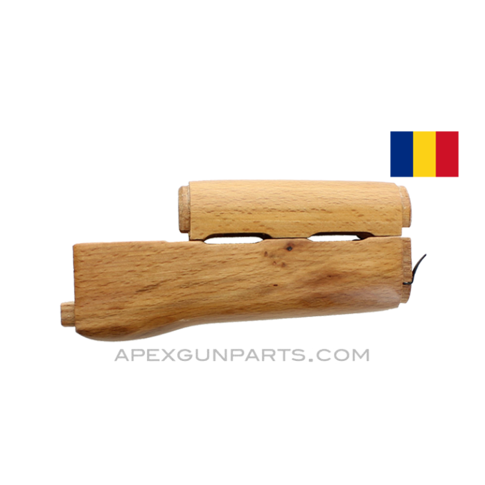 Romanian AKM Wooden Hand Guard Set, Blonde, *Very Good* 