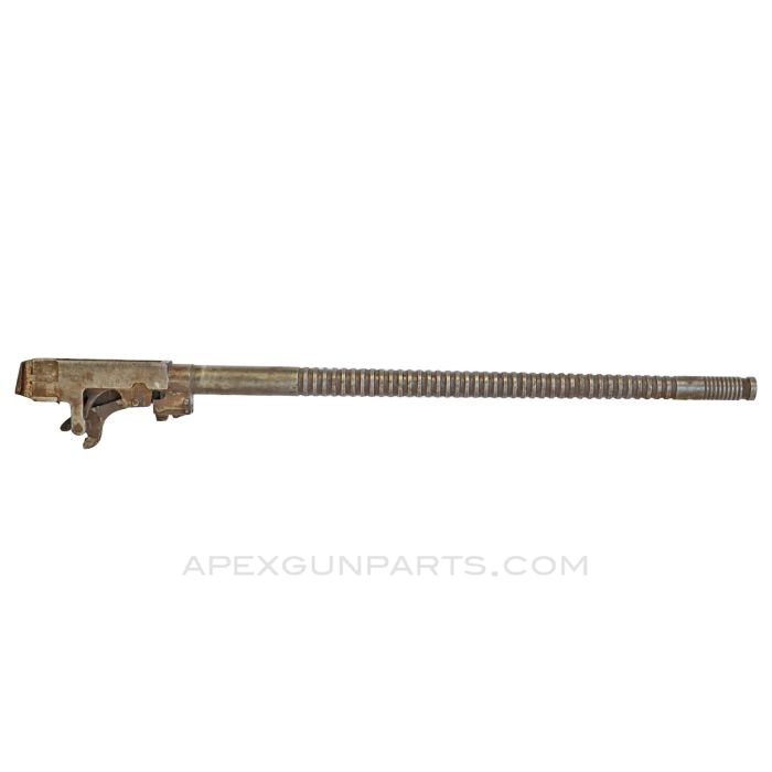 Madsen LMG Barrel, 23.25", w/ Barrel Extension Assembly and Bolt, Early w/Full Length Cooling Fins, .303 BR *Good*