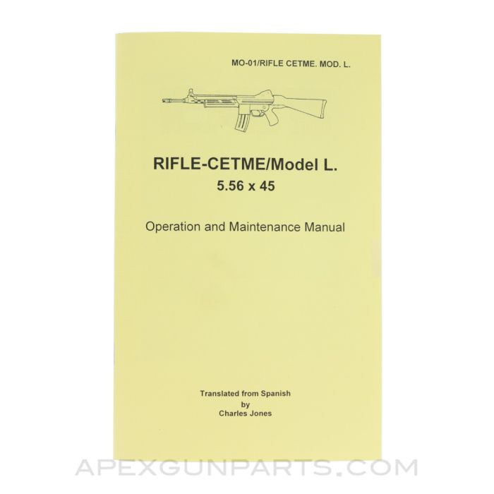 CETME Model L Rifle 5.56x45 Operation & Maintenance Manual, English Translation *NEW*