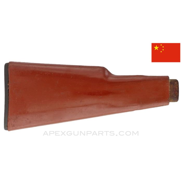 Chinese AK-47 Buttstock, Light Brown Phenolic, Cracked