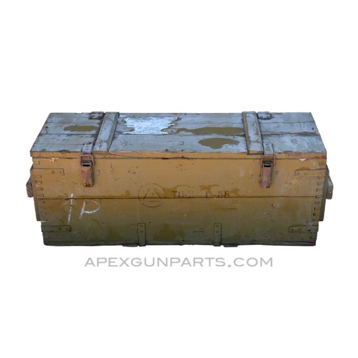 Thompson 1928A1 Wood Storage Crate, T2, OD Green *Fair*, Sold *As Is*