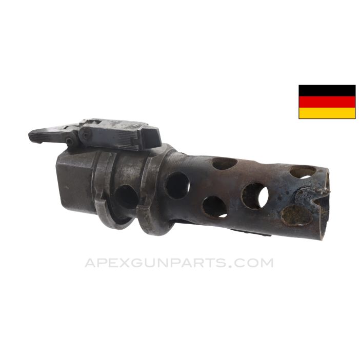 German MG-34 Front Barrel Jacket Stub W/Front Sight, Saw Cut *Good* 