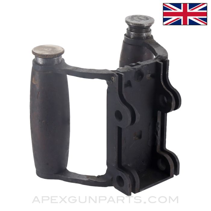 British Vickers MG Display Spade Grip, Stripped w/ Wood Grips, *Good*