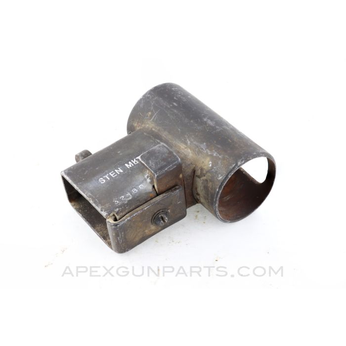 STEN MK 5 Magazine Housing, W/Mag Catch, No Plunger Assembly *Good* 