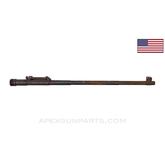 Brazilian M1908 Short Rifle Barrel Assembly, 22", Complete, Czech BRNO Made, 7x57mm, *Fair* 