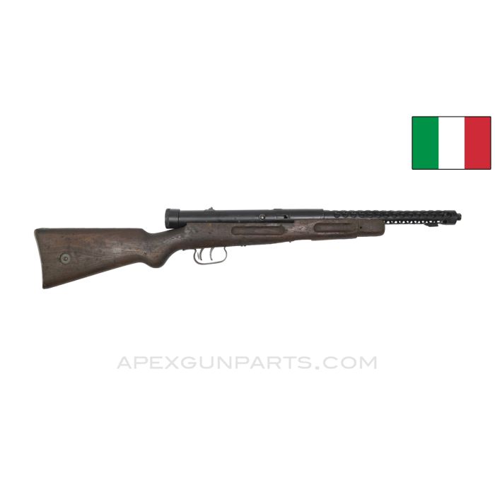 Beretta M38A SMG Display Gun, Non-Functional 9mm Submachine Gun, w/ Live Barrel & Stripped Shroud, 12.5", 9x19 *Fair* 
