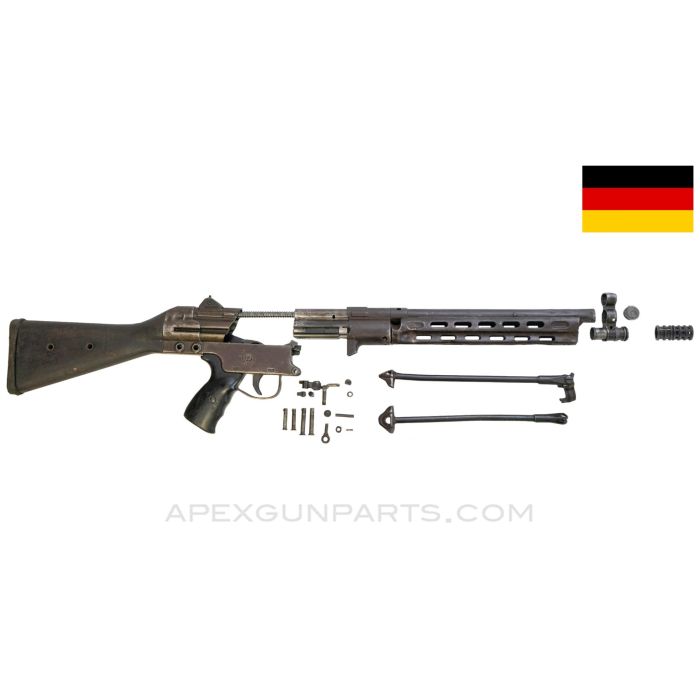 Pre-G3 / HK M/61 Rifle Parts Kit, Early Muzzle Brake (US Made), Stamped Hand Guards, Bi-pod, 7.62 NATO / .308 *Fair*