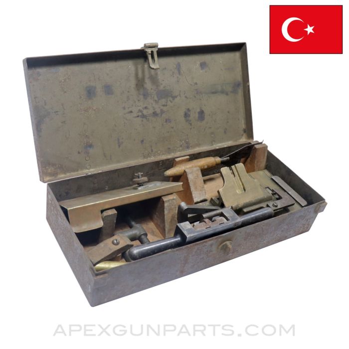 Turkish Hotchkiss M1922 Strip Loader Set, Complete,  w/ Transit Case, 7.92x57 Mauser *Good* 