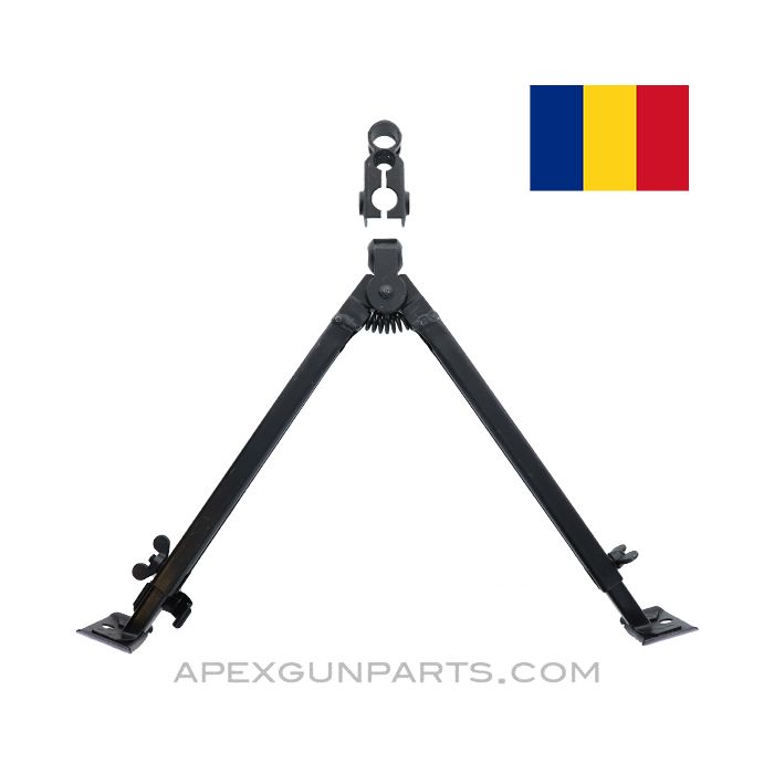 Romanian RPK Adjustable Bipod Assembly, Incomplete, Type 1 Collar, *As-Is* 