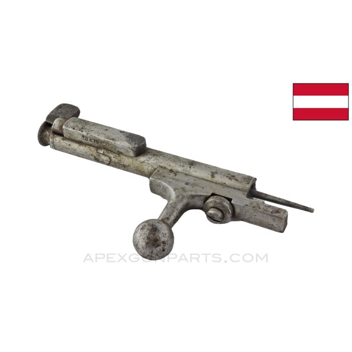 1886 Kropatschek Bolt Assembly, No Head, 8mm Kropatschek *Fair*