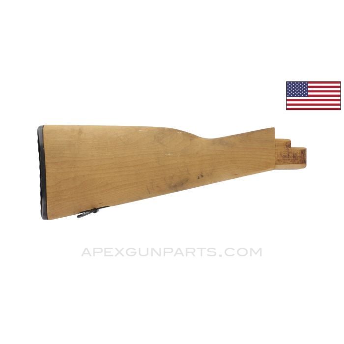 AK-47/AKM Blonde Hardwood Buttstock, w/ Hardware, Blemished, US Made 922(r) Compliant, *Very Good*