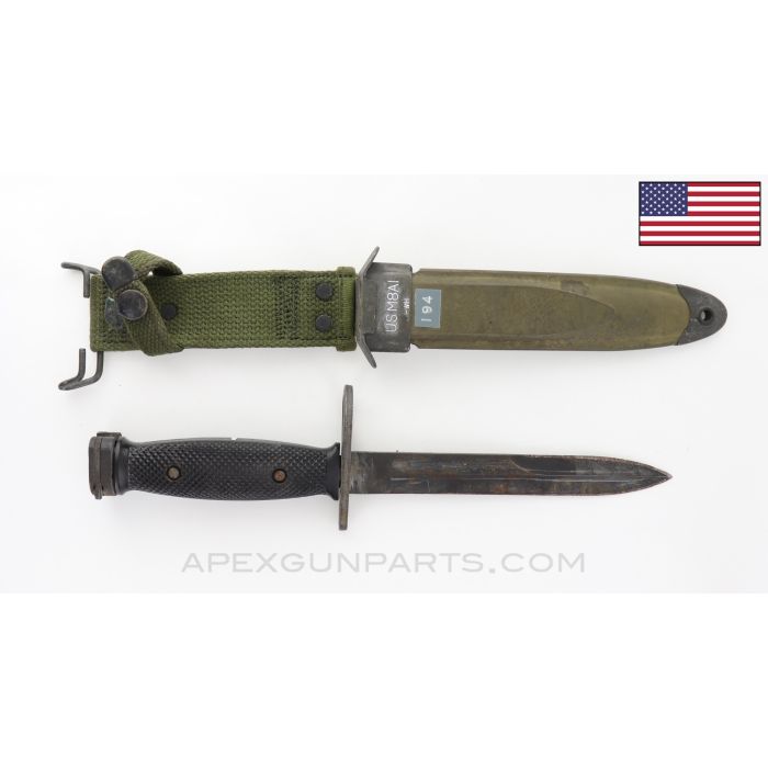 US M7 Bayonet, "General Cutlery" Marked, w/ M8A1 Scabbard *Good*