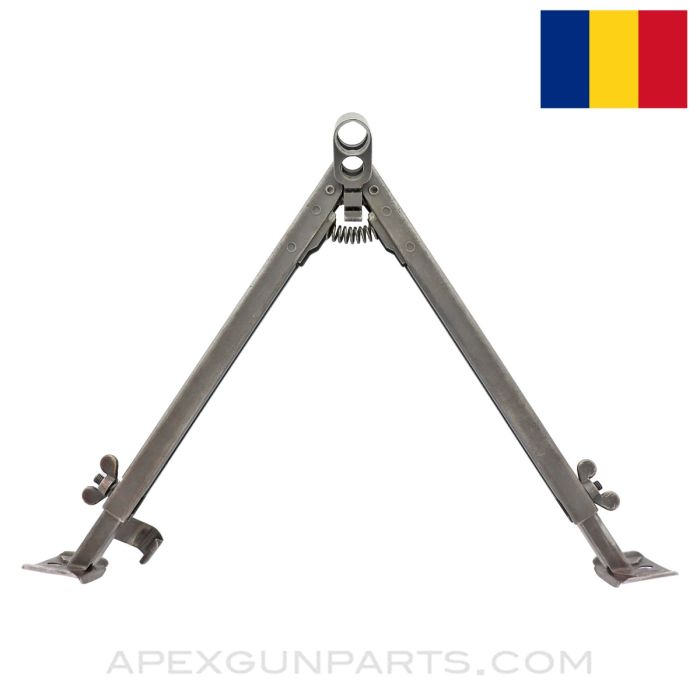 Romanian RPK Adjustable Bipod Assembly, Type 2 Collar *Good*
