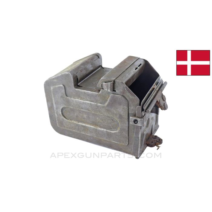 Madsen Saetter Assault Drum, Holds 50rd Belt, Steel, .30-06 *Fair*  