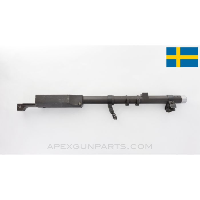 Swedish M1937 BAR Gas Tube, w/ Sling Swivel & Bipod Leg Clips *Very Good*