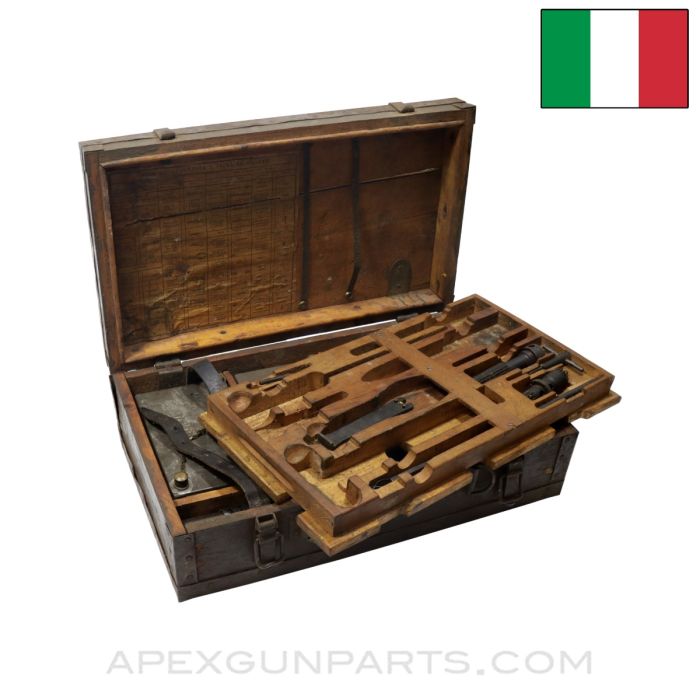 Breda M37 Armorers Chest, w/ Tray Inserts and Various Parts, Portuguese Contract *Fair*