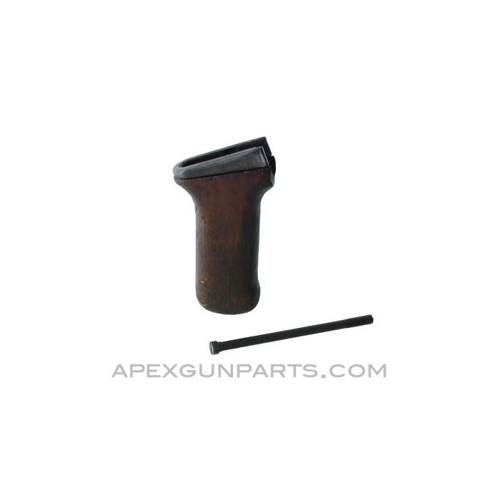Romanian RPK Early Wooden Pistol Grip with Metal Ferrule, *Fair* 