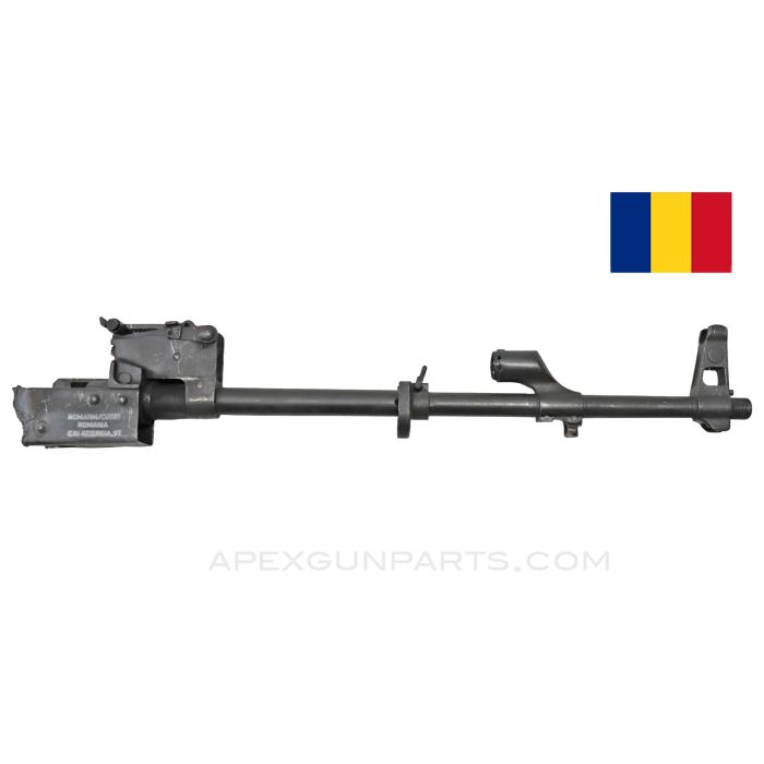 Romanian WASR-10 AK Populated Barrel Assembly w/Trunnion, 16", Chrome Lined, CHF, 7.62x39 *Very Good* 