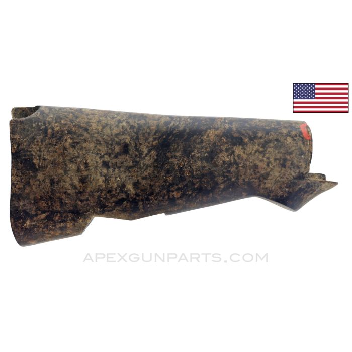 1918A2 BAR Buttstock, 1943-1945 Dated, Firestone Marked, Bakelite, w/ Plugged Monopod Hole, Stripped *Fair*