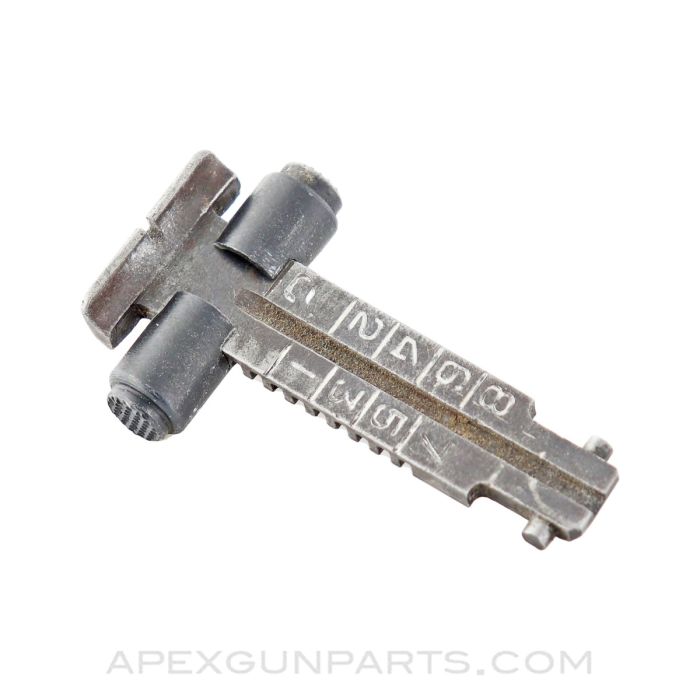 AK-47/AKM Arabic Replacement Rear Sight Leaf,  w/ Arabic Start Prefix, Western Numerals, 800m *Good*