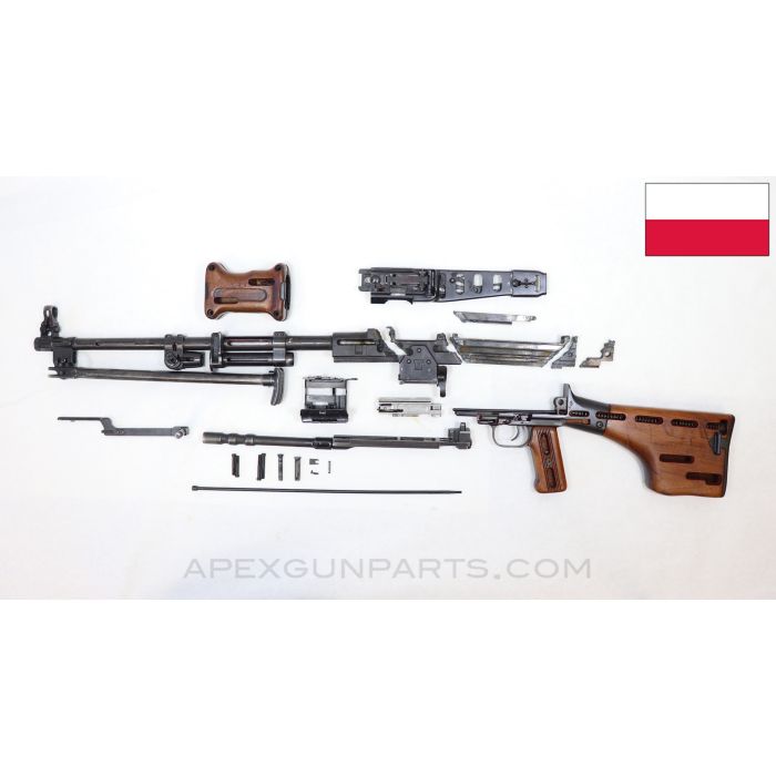 Cutaway RPD Parts Kit w/ Demil Barrel, Bipod and Torch Cut Receiver, Polish, 7.62x39 *Very Good*