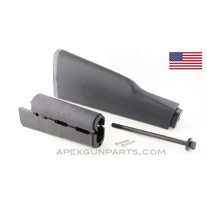 M70 AK Stock Set, Yugoslavian PAP M-70, Black Plastic US Made 922(r) Compliance Parts *NEW*