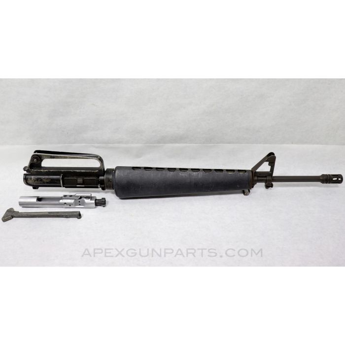 Colt 601 M16 Upper Assembly, 20" Pencil Barrel, Chrome Bolt Assy, Triangle Charging Handle, Early Bend, Painted Receiver, 5.56x45 NATO *Good* 