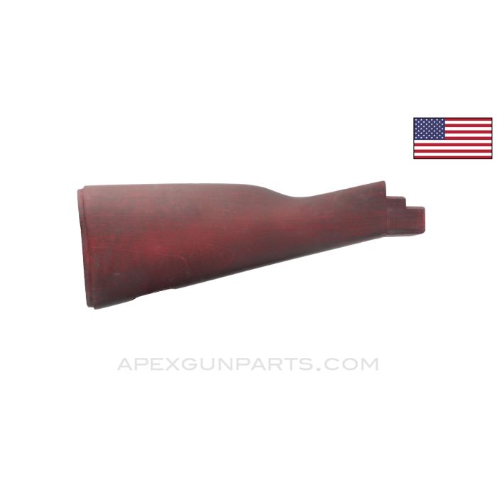 US Made AKM Buttstock, Russian Red, No Hardware, 922(r) Compliant, *NOS*