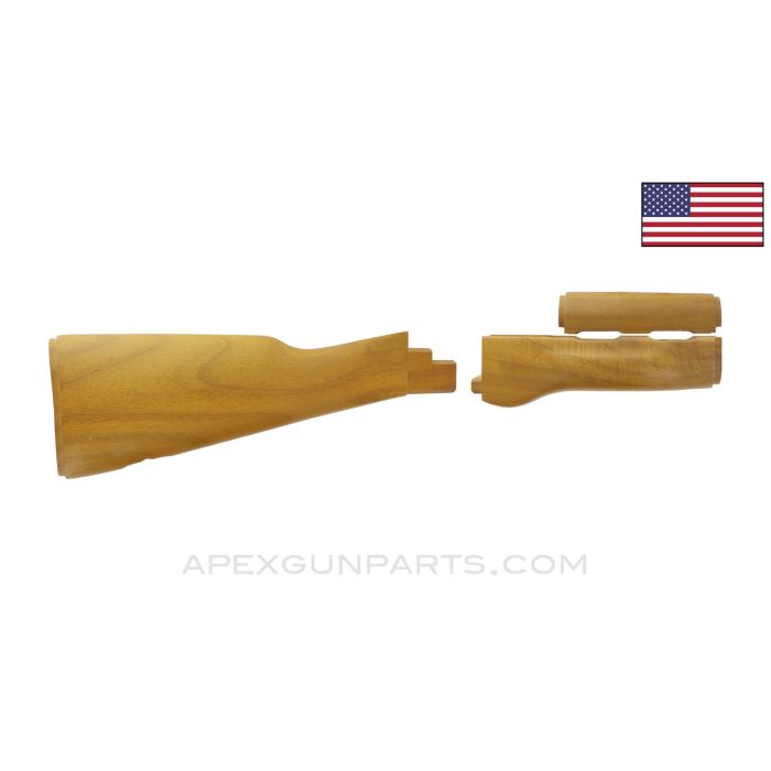 AK Stock Set, No Parts Fitted, Wood, No Grip, US Made 922(r), *NOS*