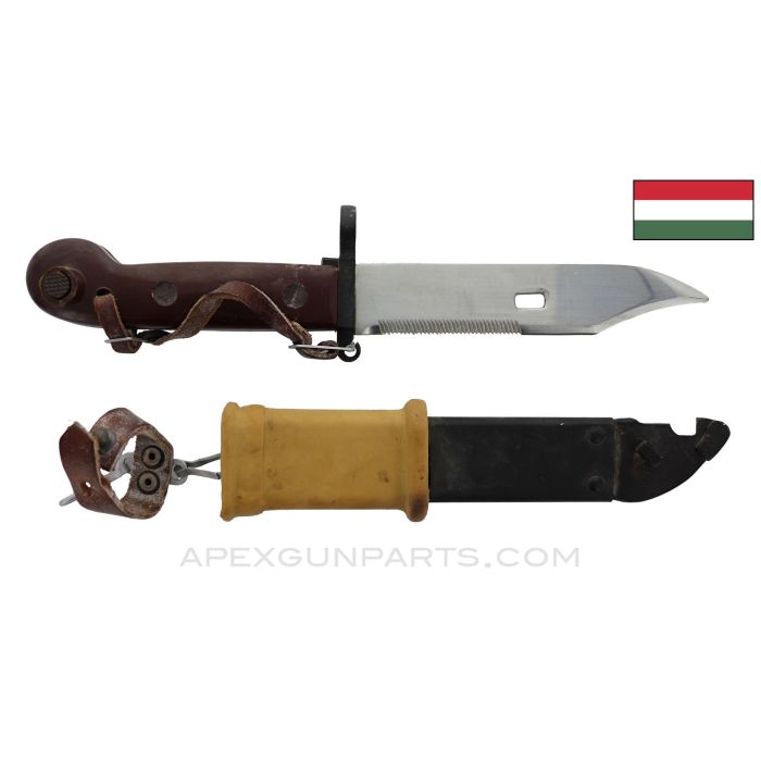 Hungarian AKM Type 1 Bayonet with Steel Scabbard *Very Good*