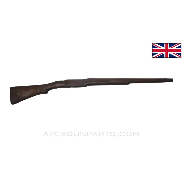 P14 Enfield Rifle Stock, 42", Partially Stripped, w/ Volley Sight, No Volley Sight Cut or Stock Disk, Wood, *Good* 