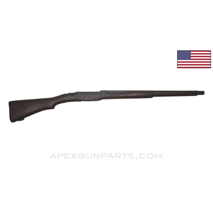 P14 Enfield Rifle Stock, 42", Partially Stripped, w/ Buttplate, No Volley Sight Cut or Stock Disc, Winchester, Wood, *Good*