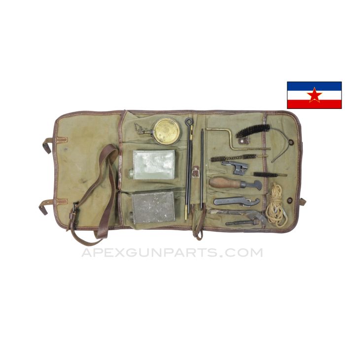 Yugoslavian M53 / MG-42 Accessory Kit w/Tools, Wrench, Stuck Shell Extractor, in Canvas Pouch *Good* 