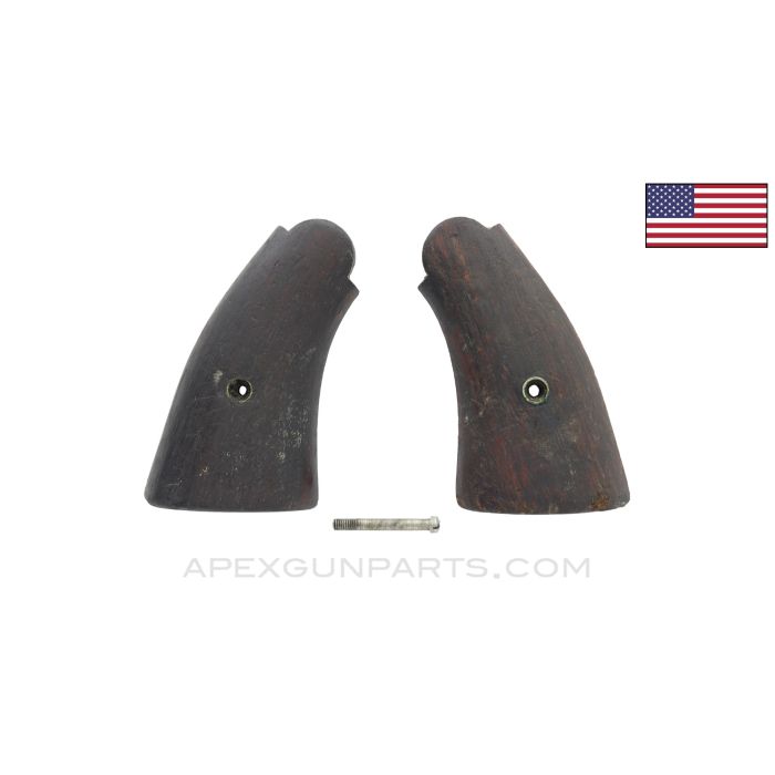  Smith & Wesson K Frame Wood Grip Set, w/ Grip Screw *Good*