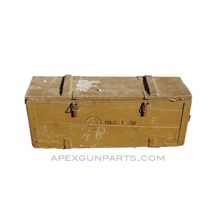 Thompson 1928A1 Wood Storage Crate, T1, OD Green, *Fair*, Sold *As Is* 