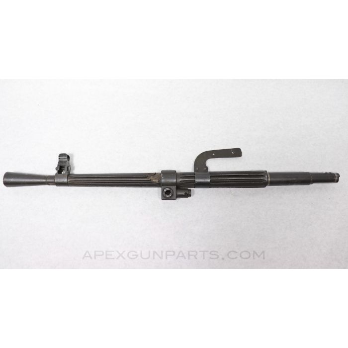 Goryunov SG43 Fluted Barrel Assembly w/Flash Hider and Front Sight, 28.5", Bullet Impact on Exterior, Blued, Russian, 7.62x54r 