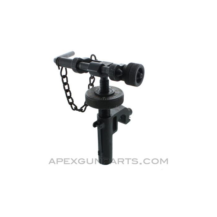 T&E Mechanism, Fits M3 Tripod & M2 .50 Browning, Complete with Long Pin *Good to Very Good* 