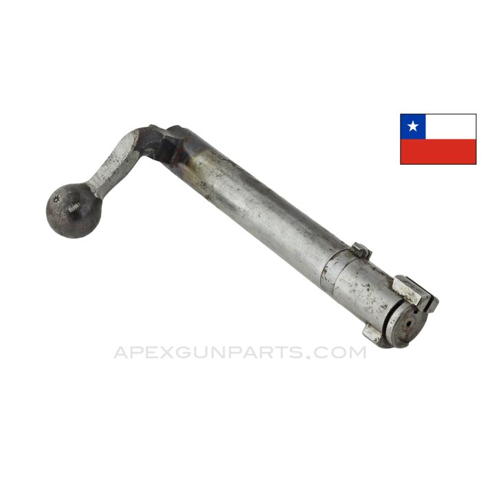 Chilean M1895 Mauser Bolt Body, Stripped, Round Bolt Face, Modified Bolt Handle, 7.92x57mm *Good*