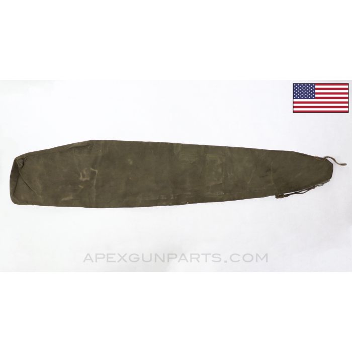 M1 Garand Rifle Vehicle Mount Cover Case, 52", Green Canvas, *Good*