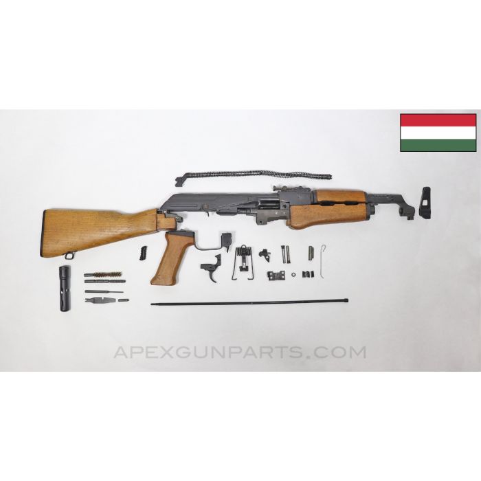 Hungarian AK-63F Fixed Stock Parts Kit, w/ Wood Grip, Matching