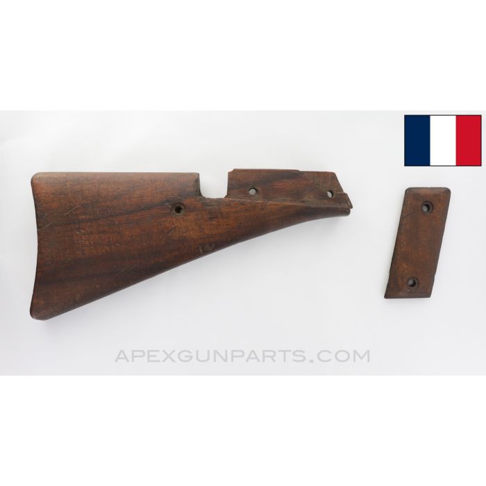 French Chauchat 1915 LMG Wood Furniture Set *Good*
