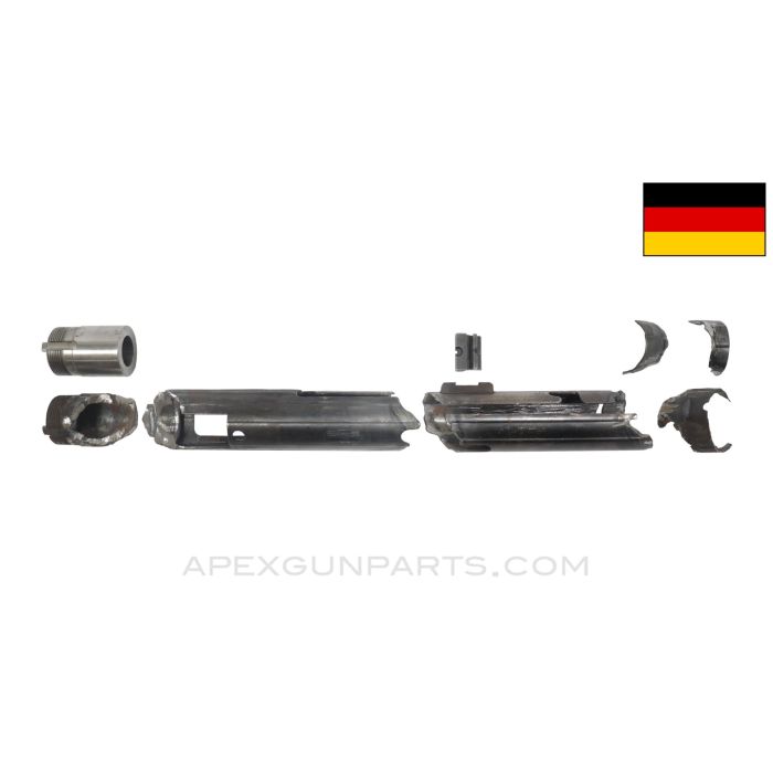 MP-40 Cut Receiver Pieces, w/ Aftermarket Front Trunnion & Rear Sight *Good* 