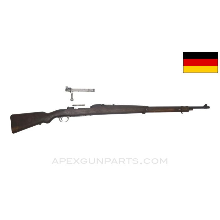 Brazilian 1908 Mauser Parts Kit, Complete, German DWM MFG, w/ Take off Barrel, 29", 7x57mm *Good* 