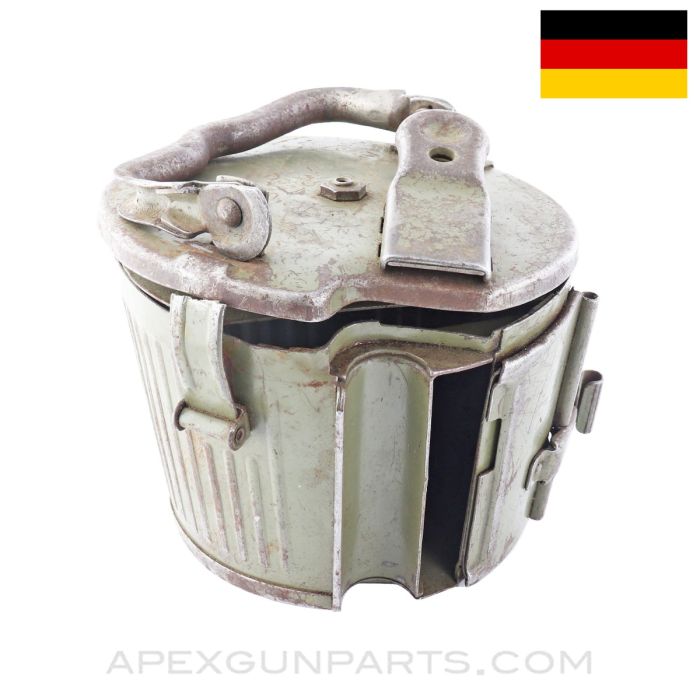 MG-34 / MG-42 / M53 Detachable Drum for 50rd Belts, Gurttrommel, No Back Plate Retainer Clip, 8mm Mauser *Fair*  